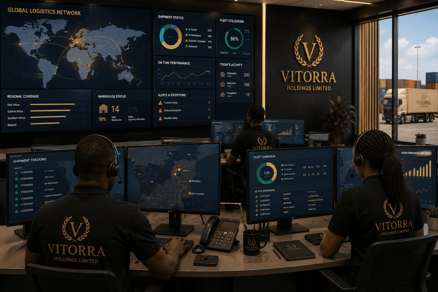Vitorra logistics control room